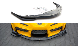 Cup Spoilerlippe Front Ansatz V.1 für Toyota Supra Mk5 schwarz Hochglanz