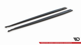 Seitenschweller Ansatz Cup Leisten für V.1 für Toyota Supra Mk5 schwarz Hochglanz