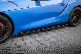 Seitenschweller Ansatz Cup Leisten V.1 passend für Toyota Supra Mk5 schwarz Hochglanz