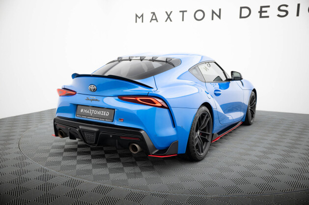Heck Ansatz Flaps Diffusor V.2 passend für Toyota Supra Mk5 rot Hochglanz