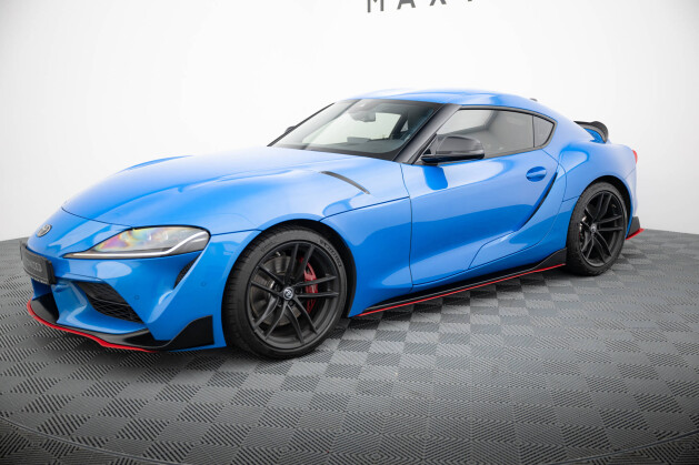 Seitenschweller Ansatz Cup Leisten V.2 passend für Toyota Supra Mk5 schwarz Hochglanz