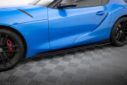 Seitenschweller Ansatz Cup Leisten V.2 passend für Toyota Supra Mk5 schwarz Hochglanz