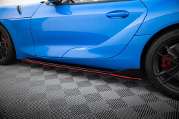Seitenschweller Ansatz Cup Leisten V.2 passend für Toyota Supra Mk5 schwarz Hochglanz