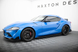 Seitenschweller Ansatz Cup Leisten V.2 passend für Toyota Supra Mk5 schwarz Hochglanz