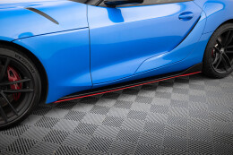 Seitenschweller Ansatz Cup Leisten V.2 passend für Toyota Supra Mk5 rot Hochglanz