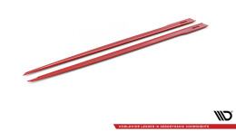 Seitenschweller Ansatz Cup Leisten V.2 passend für Toyota Supra Mk5 rot Hochglanz