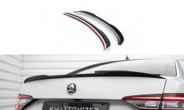 Heck Spoiler Aufsatz Abrisskante V.2 passend für Skoda Superb Liftback Mk3 / Mk3 Facelift schwarz Hochglanz