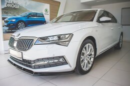 Cup Spoilerlippe Front Ansatz V.2 passend für Skoda Superb Liftback / Combi Mk3 Facelift schwarz Hochglanz