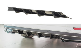 Street+ Heck Ansatz Diffusor passend für Skoda Superb Liftback / Combi Mk3 FL schwarz Hochglanz