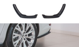 Heck Ansatz Flaps Diffusor für Skoda Superb Liftback / Combi Mk3 FL schwarz Hochglanz