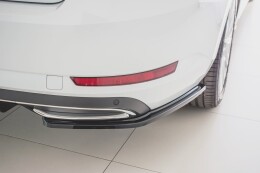 Heck Ansatz Flaps Diffusor passend für Skoda Superb Liftback / Combi Mk3 Facelift schwarz Hochglanz