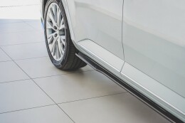 Seitenschweller Ansatz Cup Leisten passend für Skoda Superb Liftback / Combi Mk3 Facelift schwarz Hochglanz