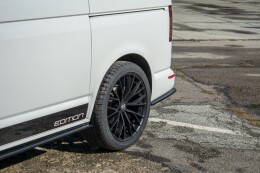 Heck Ansatz Flaps Diffusor passend für VW T6 schwarz Hochglanz