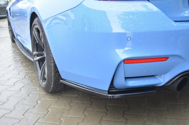 Heck Ansatz Flaps Diffusor V.1 passend für BMW M4 F82 schwarz Hochglanz