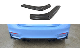 Heck Ansatz Flaps Diffusor V.1 passend für BMW M4 F82 schwarz Hochglanz