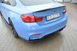 Heck Ansatz Flaps Diffusor V.1 passend für BMW M4 F82 schwarz Hochglanz