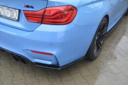 Heck Ansatz Flaps Diffusor V.1 passend für BMW M4 F82 schwarz Hochglanz