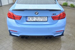 Heck Ansatz Flaps Diffusor V.1 passend für BMW M4 F82 schwarz Hochglanz