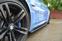 Seitenschweller Ansatz Cup Leisten V.1 passend für BMW M4 F82 schwarz Hochglanz