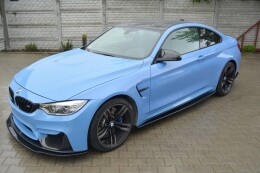 Seitenschweller Ansatz Cup Leisten V.1 passend für BMW M4 F82 schwarz Hochglanz