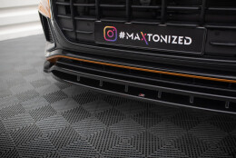 Cup Spoilerlippe Front Ansatz passend für V.1 Audi Q8 S-line / SQ8 Mk1 schwarz Hochglanz