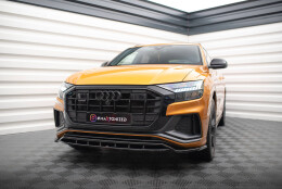 Street+ Spoilerlippe Front Ansatz V.1 passend für Audi Q8 S-line / SQ8 Mk1 schwarz Hochglanz