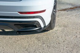 Heck Ansatz Flaps Diffusor für Audi Q8 S-line schwarz Hochglanz