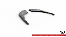 Heck Ansatz Flaps Diffusor passend für Audi Q8 S-line Mk1 schwarz Hochglanz