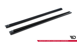 Seitenschweller Ansatz Cup Leisten V.1 passend für Audi Q8 Mk1 Facelift schwarz Hochglanz