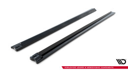 Street+ Seitenschweller Leisten V.1 passend für Audi Q8 S-line / SQ8 Mk1 FL schwarz Hochglanz