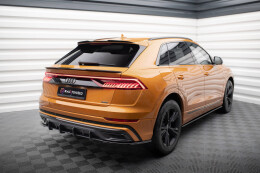 Oberer Heck Spoiler Aufsatz Abrisskante für Audi Q8 / Q8 S-line / SQ8 Mk1 schwarz Hochglanz