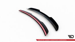 Oberer Heck Spoiler Aufsatz Abrisskante passend für Audi Q8 Mk1 Facelift schwarz Hochglanz