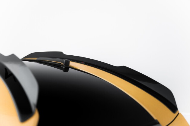Unterer Heck Spoiler Aufsatz Abrisskante passend für Audi Q8 Mk1 Facelift schwarz Hochglanz