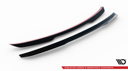 Unterer Heck Spoiler Aufsatz Abrisskante passend für Audi Q8 Mk1 Facelift schwarz Hochglanz