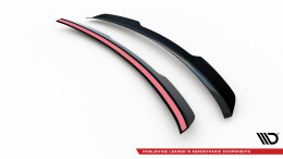 Unterer Heck Spoiler Aufsatz Abrisskante passend für Audi Q8 Mk1 Facelift schwarz Hochglanz