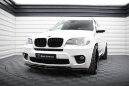 Cup Spoilerlippe Front Ansatz passend für BMW X5 E70 Facelift M Paket schwarz Hochglanz