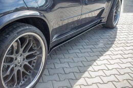 Seitenschweller Ansatz Cup Leisten für BMW X5 E70 Facelift M Paket schwarz Hochglanz