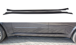 Seitenschweller Ansatz Cup Leisten für BMW X5 E70 Facelift M Paket schwarz Hochglanz
