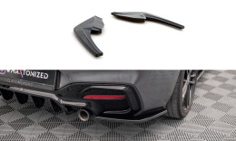 Heck Ansatz Flaps Diffusor passend für BMW 1er F20 Facelift M-power schwarz Hochglanz