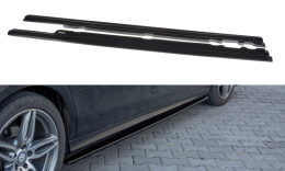 Seitenschweller Ansatz Cup Leisten passend für Mercedes-Benz E43 AMG / AMG-Line Limousine / Kombi W213 / S213 schwarz Hochglanz