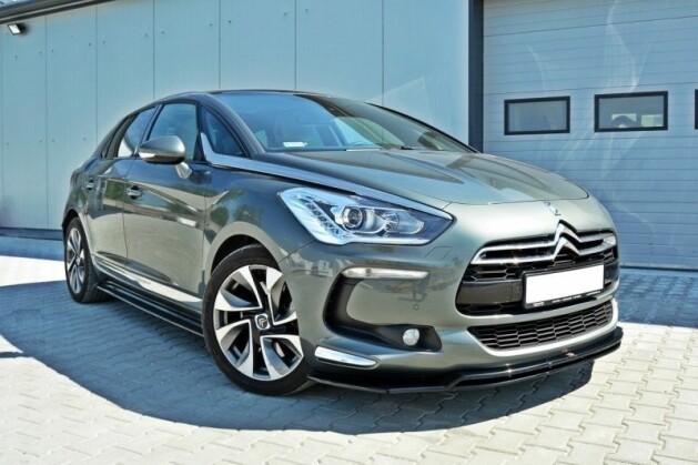 Cup Spoilerlippe Front Ansatz V.3 für Citroen DS5 schwarz Hochglanz