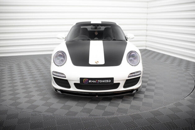Cup Spoilerlippe Front Ansatz V.1 passend für Porsche 911 Carrera 997 Facelift schwarz Hochglanz
