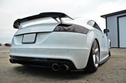 Heck Ansatz Flaps Diffusor passend für Audi TT S 8J schwarz Hochglanz