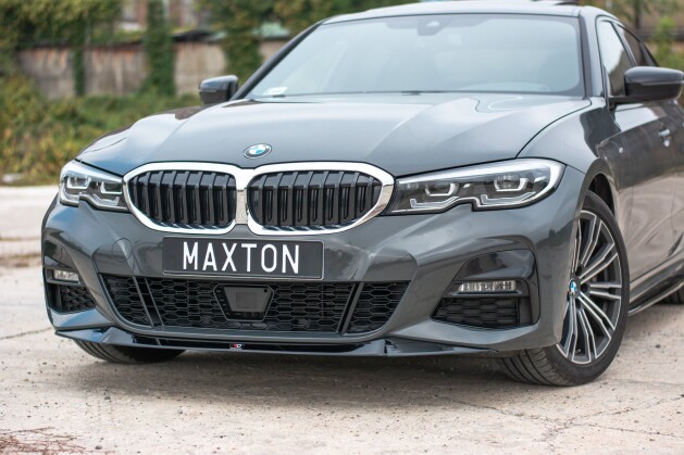 Cup Spoilerlippe Front Ansatz V.1 passend für BMW 3er G20 M Paket schwarz Hochglanz
