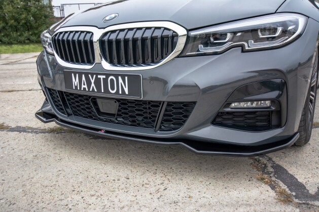 Cup Spoilerlippe Front Ansatz V.2 passend für BMW 3er G20 M Paket schwarz Hochglanz