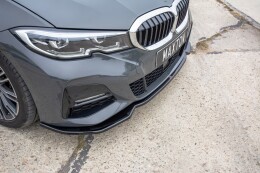 Cup Spoilerlippe Front Ansatz V.2 für BMW 3er M-Paket G20  schwarz Hochglanz