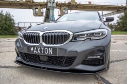 Cup Spoilerlippe Front Ansatz V.3 für BMW 3er M-Paket G20  schwarz Hochglanz