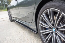 Seitenschweller Ansatz Cup Leisten für BMW 3er G20 M Paket schwarz Hochglanz