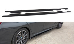 Seitenschweller Ansatz Cup Leisten passend für BMW 3er G20 M Paket schwarz Hochglanz