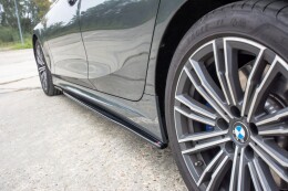 Seitenschweller Ansatz Cup Leisten passend für BMW 3er G20 M Paket schwarz Hochglanz